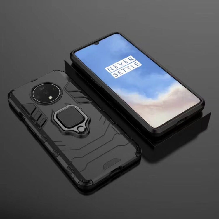 For OnePlus 7T Shockproof PC + TPU Case with Magnetic Ring Holder