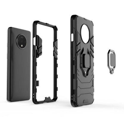 For OnePlus 7T Shockproof PC + TPU Case with Magnetic Ring Holder