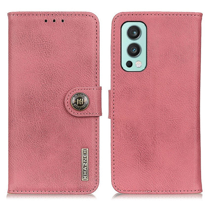 KHAZNEH Cowhide Texture Horizontal Flip Leather Case with Holder & Card Slots & Wallet, For OnePlus Nord 2 5G