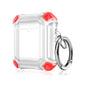 Four Corners Anti-fall Wireless Earphone Dual-color PC Protective Case with Hook, For AirPods 1/2, For AirPods Pro