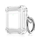Four Corners Anti-fall Wireless Earphone Dual-color PC Protective Case with Hook, For AirPods 1/2, For AirPods Pro