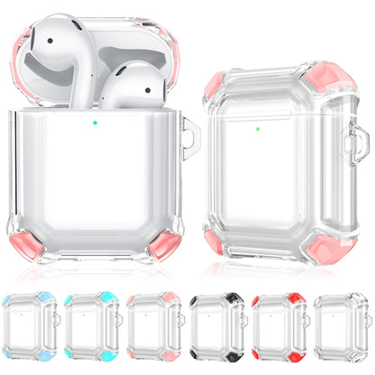 Four Corners Anti-fall Wireless Earphone Dual-color PC Protective Case with Hook