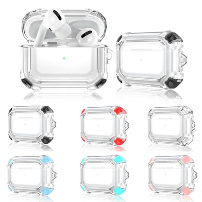 Four Corners Anti-fall Wireless Earphone Dual-color PC Protective Case with Hook