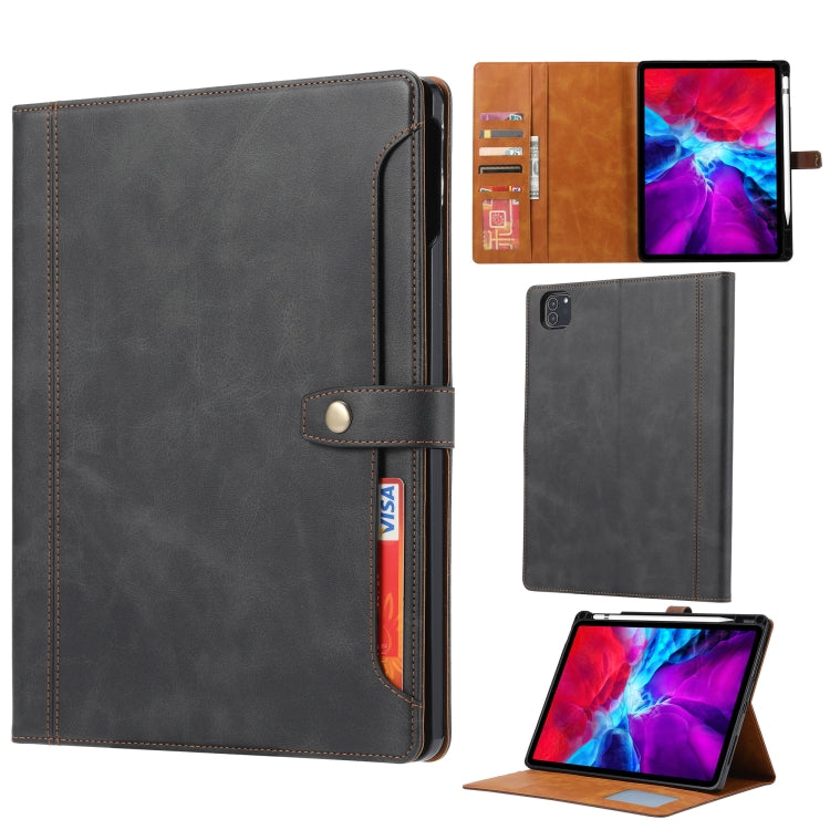 Calf Texture Double Fold Clasp Horizontal Flip Leather Case with Photo Frame & Holder & Card Slots & Wallet