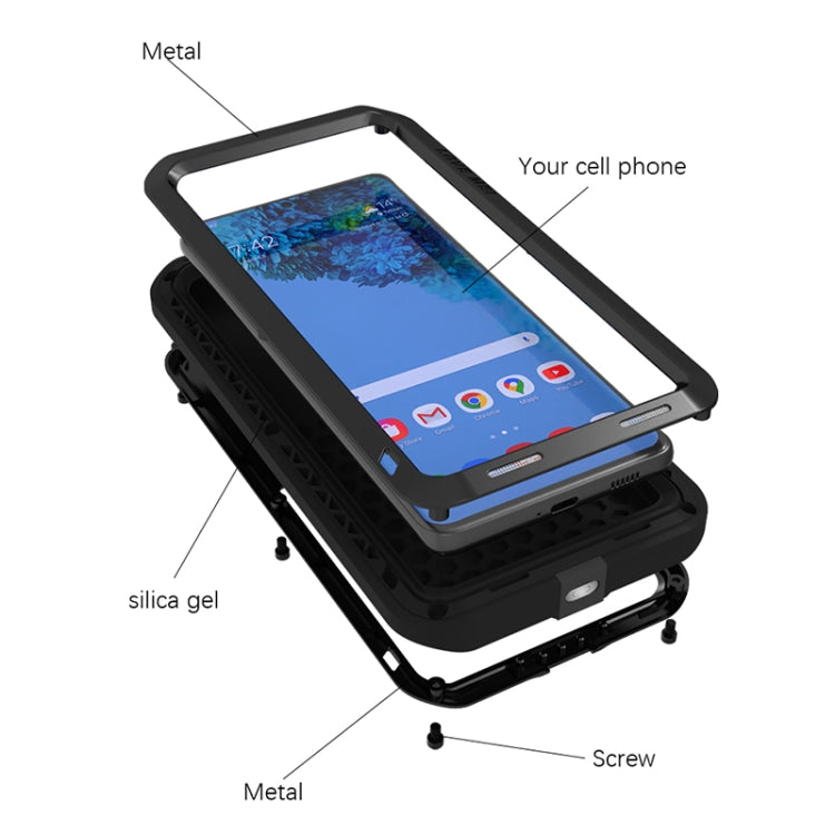 LOVE MEI Metal Shockproof Waterproof Dustproof Protective Case without Glass