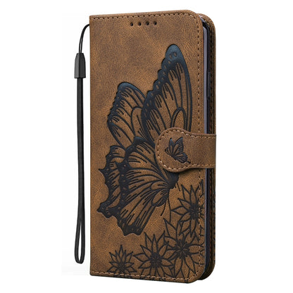 Retro Skin Feel Butterflies Embossing Horizontal Flip Leather Case with Holder & Card Slots & Wallet