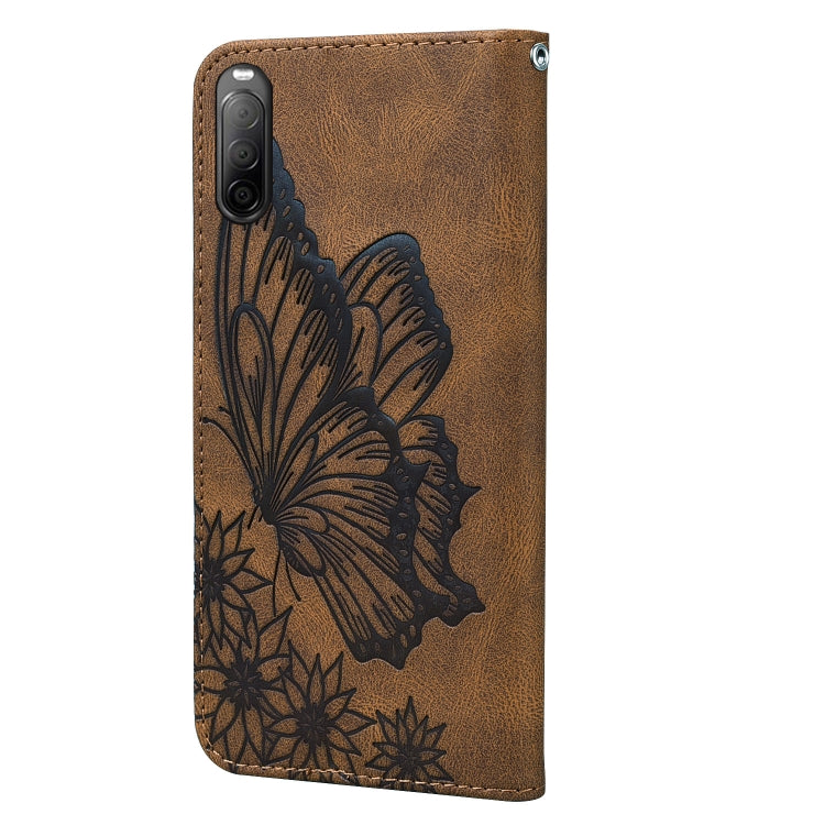 Retro Skin Feel Butterflies Embossing Horizontal Flip Leather Case with Holder & Card Slots & Wallet