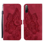 Retro Skin Feel Butterflies Embossing Horizontal Flip Leather Case with Holder & Card Slots & Wallet