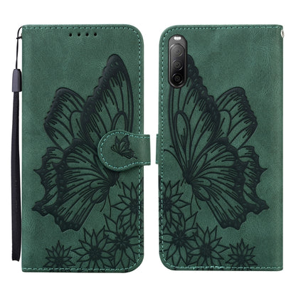 Retro Skin Feel Butterflies Embossing Horizontal Flip Leather Case with Holder & Card Slots & Wallet