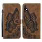 Retro Skin Feel Butterflies Embossing Horizontal Flip Leather Case with Holder & Card Slots & Wallet