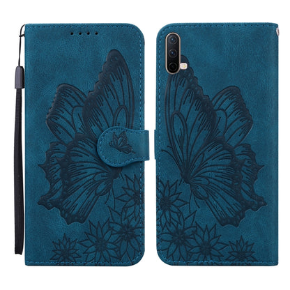 Retro Skin Feel Butterflies Embossing Horizontal Flip Leather Case with Holder & Card Slots & Wallet