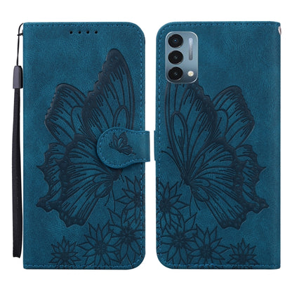 Retro Skin Feel Butterflies Embossing Horizontal Flip Leather Case with Holder & Card Slots & Wallet