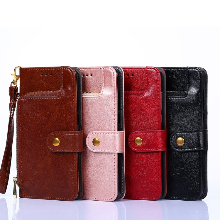 Zipper Bag PU + TPU Horizontal Flip Leather Case with Holder & Card Slot & Wallet & Lanyard