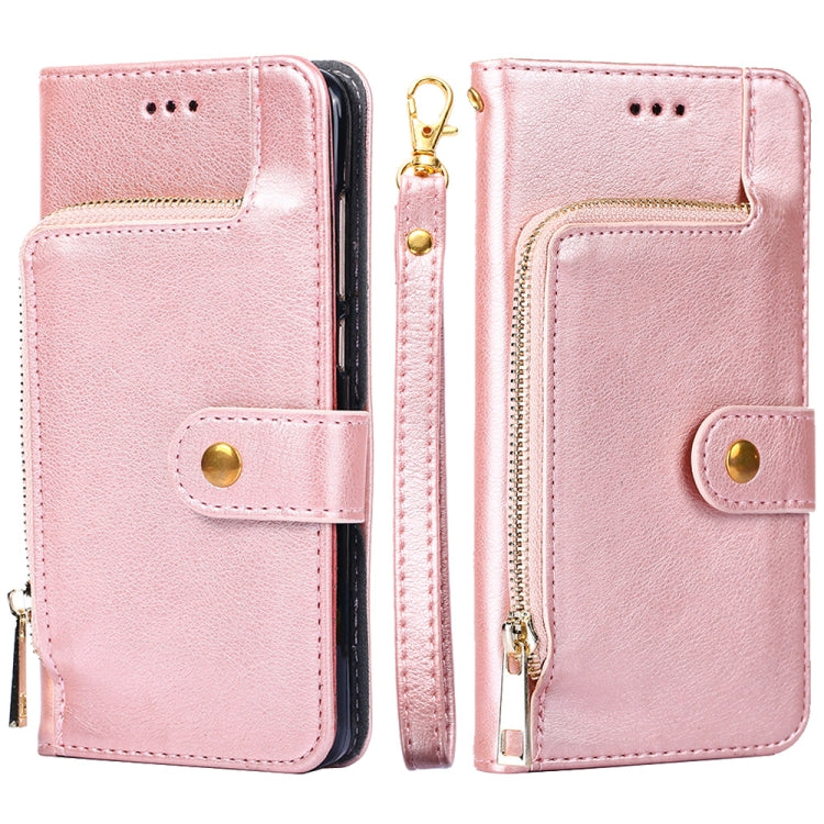 Zipper Bag PU + TPU Horizontal Flip Leather Case with Holder & Card Slot & Wallet & Lanyard