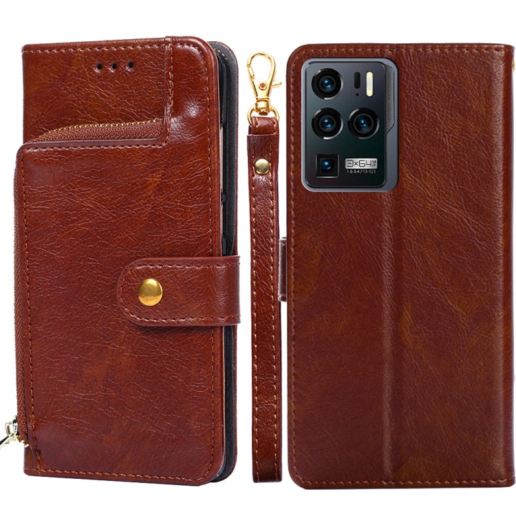 Zipper Bag PU + TPU Horizontal Flip Leather Case with Holder & Card Slot & Wallet & Lanyard