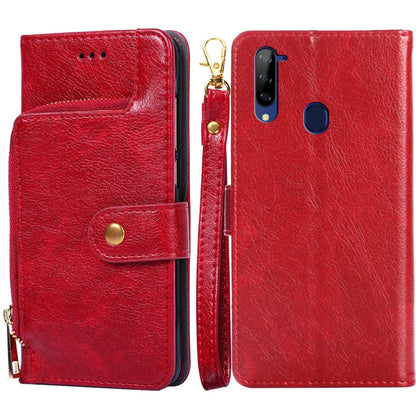 Zipper Bag PU + TPU Horizontal Flip Leather Case with Holder & Card Slot & Wallet & Lanyard