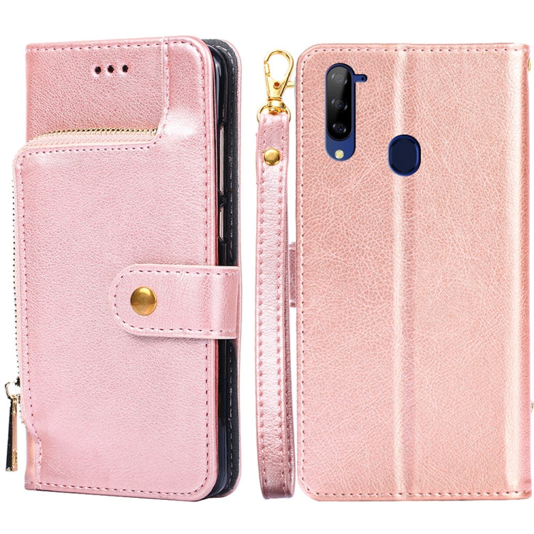 Zipper Bag PU + TPU Horizontal Flip Leather Case with Holder & Card Slot & Wallet & Lanyard