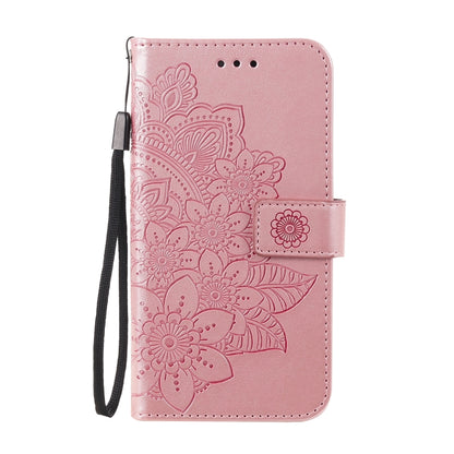 7-petal Flowers Embossing Pattern Horizontal Flip PU Leather Case with Holder & Card Slots & Wallet & Photo Frame, For OnePlus Nord CE 5G, For OnePlus Nord N200 5G