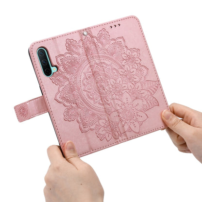 7-petal Flowers Embossing Pattern Horizontal Flip PU Leather Case with Holder & Card Slots & Wallet & Photo Frame, For OnePlus Nord CE 5G, For OnePlus Nord N200 5G