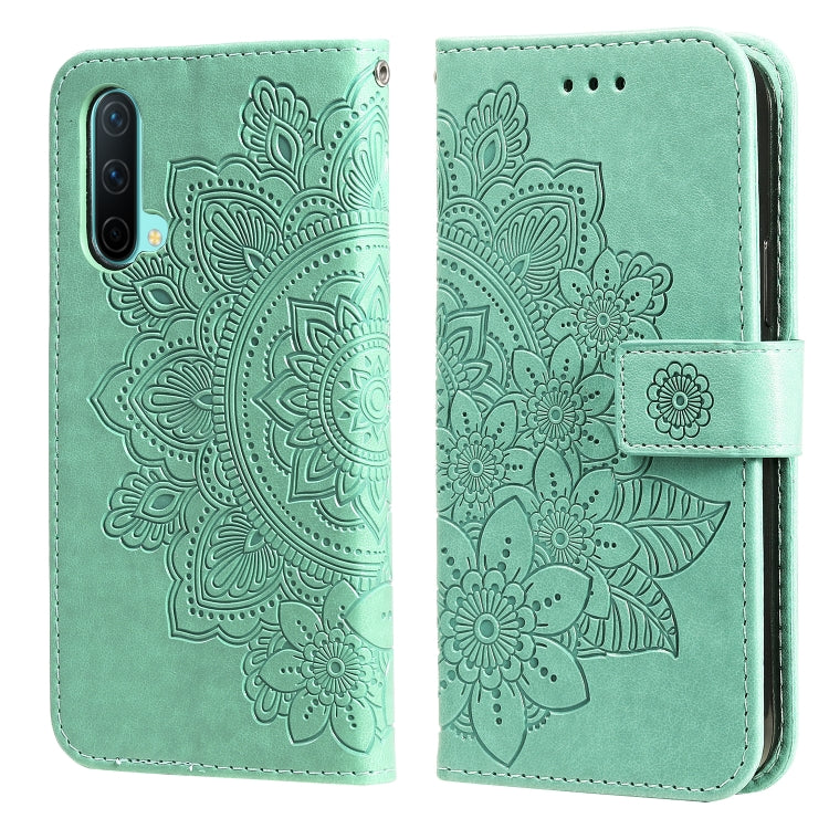 7-petal Flowers Embossing Pattern Horizontal Flip PU Leather Case with Holder & Card Slots & Wallet & Photo Frame