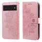 7-petal Flowers Embossing Pattern Horizontal Flip PU Leather Case with Holder & Card Slots & Wallet & Photo Frame, For Google Pixel 6, For Google Pixel 6 Pro