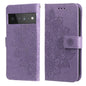 7-petal Flowers Embossing Pattern Horizontal Flip PU Leather Case with Holder & Card Slots & Wallet & Photo Frame, For Google Pixel 6, For Google Pixel 6 Pro