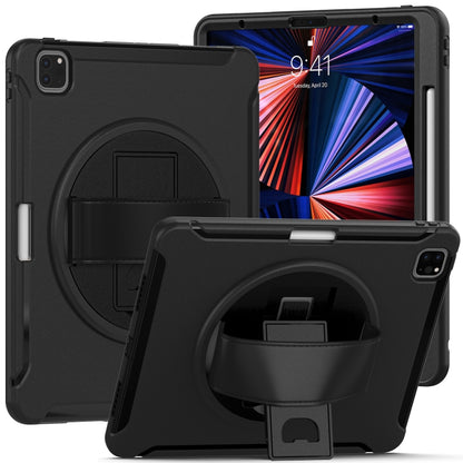 360 Degree Rotation PC + TPU Protective Case with Holder & Hand-strap