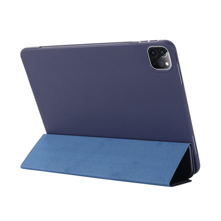 TPU Horizontal Flip Leather Case with Three-folding Holder