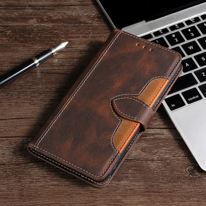 Stitching Skin Feel Magnetic Buckle Horizontal Flip PU Leather Case with Holder & Card Slots & Wallet