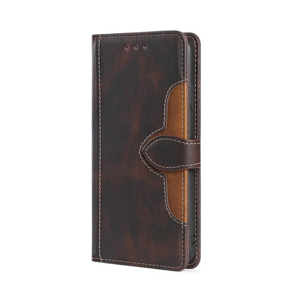 Stitching Skin Feel Magnetic Buckle Horizontal Flip PU Leather Case with Holder & Card Slots & Wallet