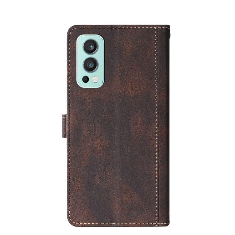 Stitching Skin Feel Magnetic Buckle Horizontal Flip PU Leather Case with Holder & Card Slots & Wallet