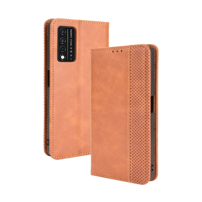 Magnetic Buckle Retro Crazy Horse Texture Horizontal Flip Leather Case with Holder & Card Slots & Photo Frame, Series 3