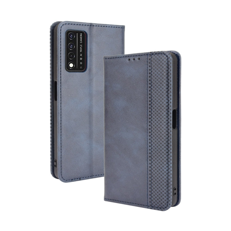 Magnetic Buckle Retro Crazy Horse Texture Horizontal Flip Leather Case with Holder & Card Slots & Photo Frame, Series 3