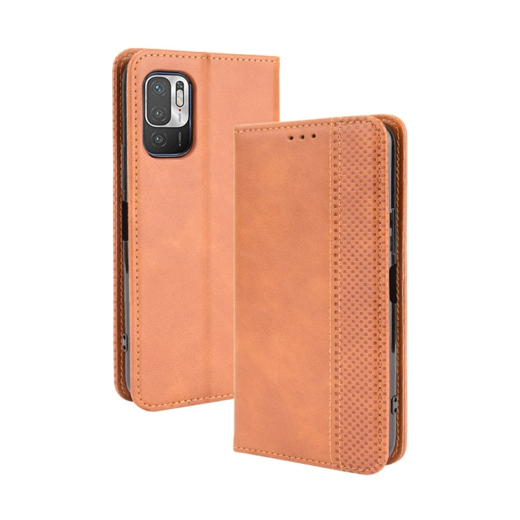 Magnetic Buckle Retro Crazy Horse Texture Horizontal Flip Leather Case with Holder & Card Slots & Photo Frame, Series 3