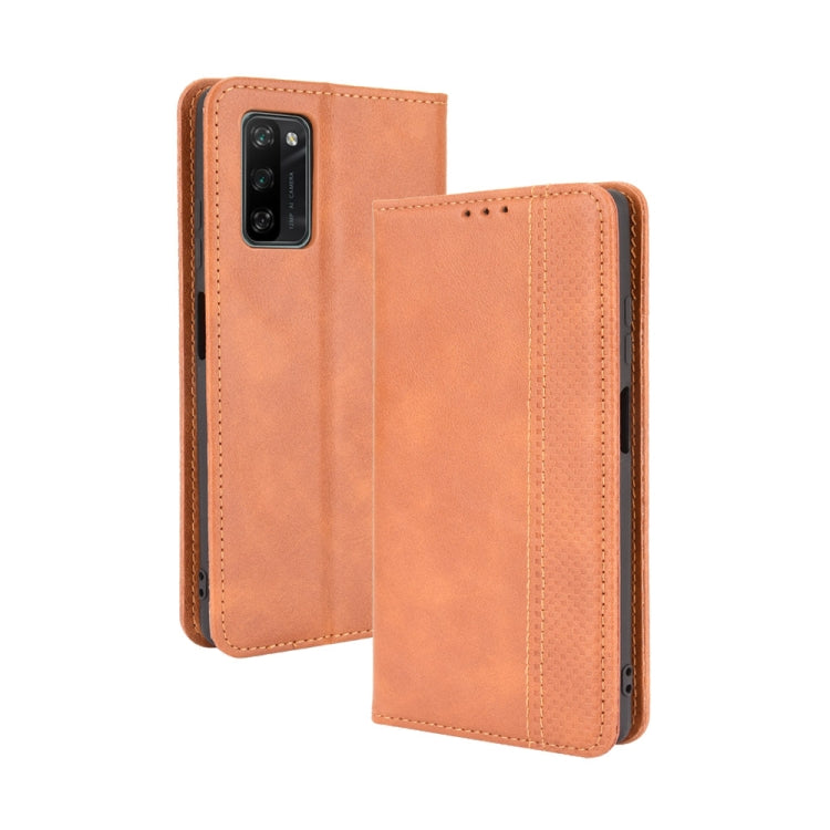 Magnetic Buckle Retro Crazy Horse Texture Horizontal Flip Leather Case with Holder & Card Slots & Photo Frame, For Blackview A100, For Oukitel C21 Pro, For Oukitel C21, For Umidigi Power 5