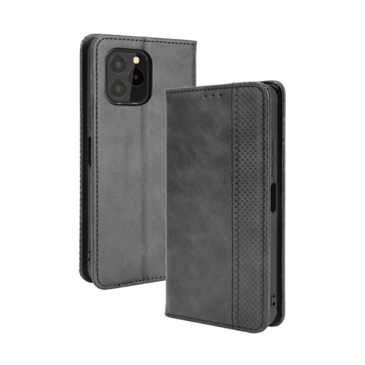 Magnetic Buckle Retro Crazy Horse Texture Horizontal Flip Leather Case with Holder & Card Slots & Photo Frame, For Blackview A100, For Oukitel C21 Pro, For Oukitel C21, For Umidigi Power 5