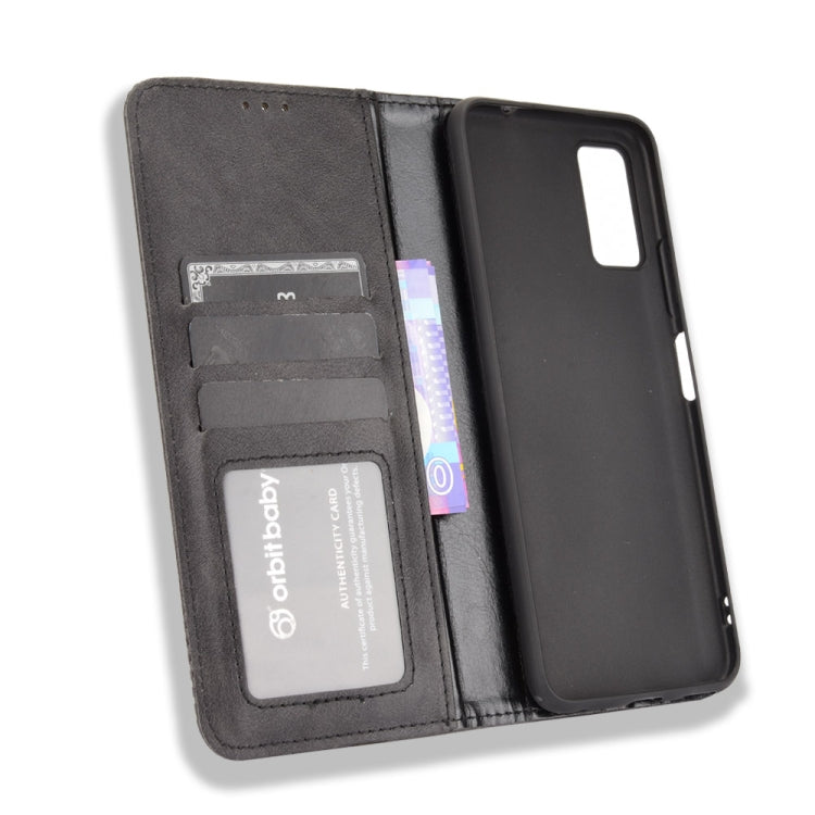 Magnetic Buckle Retro Crazy Horse Texture Horizontal Flip Leather Case with Holder & Card Slots & Photo Frame, Series 3