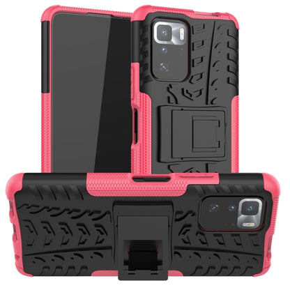 Tire Texture Shockproof TPU+PC Protective Case with Holder