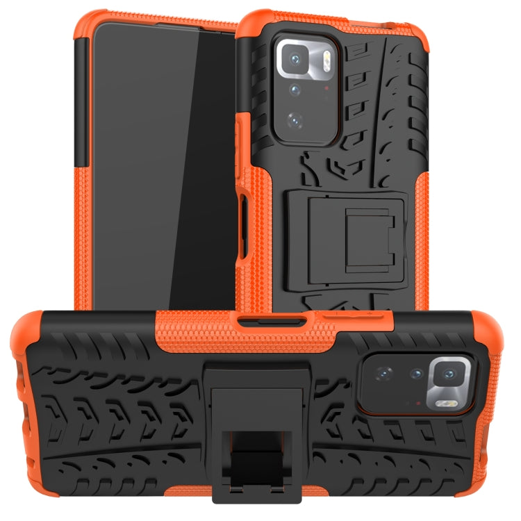 Tire Texture Shockproof TPU+PC Protective Case with Holder