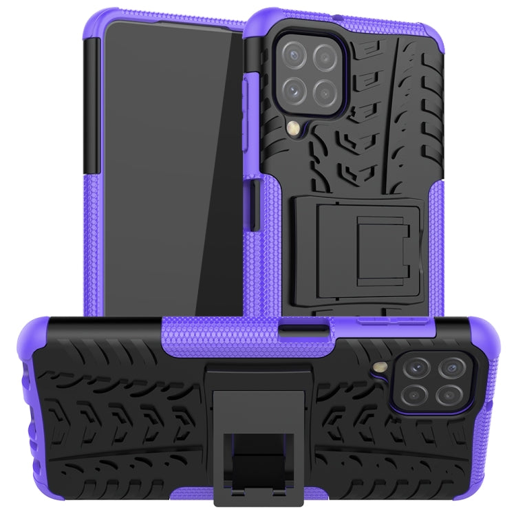 Tire Texture Shockproof TPU+PC Protective Case with Holder, For Xiaomi Poco X3 GT, For Samsung Galaxy A22 4G