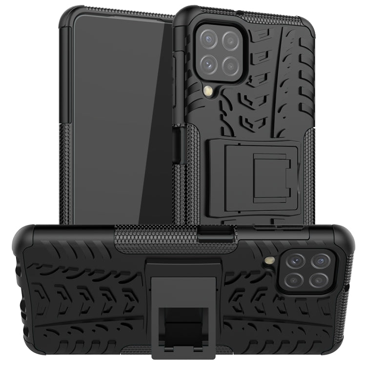 Tire Texture Shockproof TPU+PC Protective Case with Holder, For Xiaomi Poco X3 GT, For Samsung Galaxy A22 4G