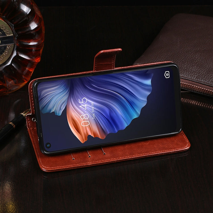 idewei Crazy Horse Texture Horizontal Flip Leather Case with Holder & Card Slots & Wallet, For Tecno Camon 17, For Huawei P50, For Tecno Camon 17P