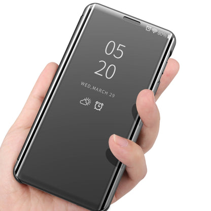 Plated Mirror Horizontal Flip Leather Case with Holder