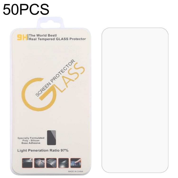 50 PCS 0.26mm 9H 2.5D Tempered Glass Film