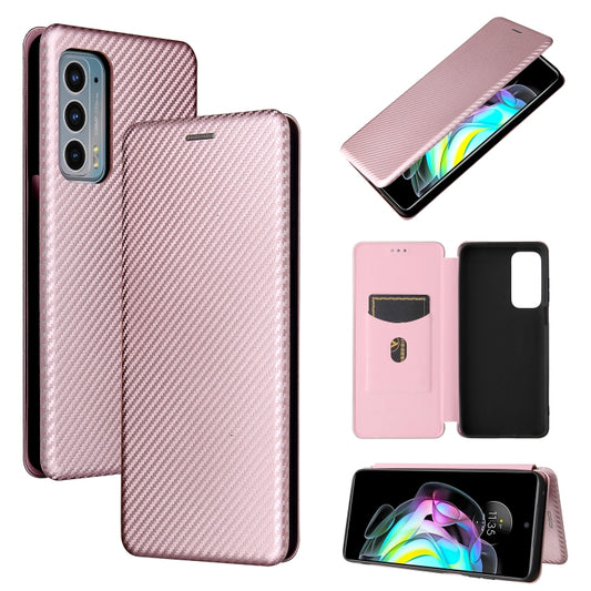 Carbon Fiber Texture Magnetic Horizontal Flip TPU + PC + PU Leather Case with Card Slot, For Motorola Edge 20, For Samsung Galaxy Z Fold3 5G, For OnePlus Nord 2 5G