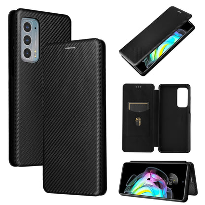 Carbon Fiber Texture Magnetic Horizontal Flip TPU + PC + PU Leather Case with Card Slot, For Motorola Edge 20, For Samsung Galaxy Z Fold3 5G, For OnePlus Nord 2 5G