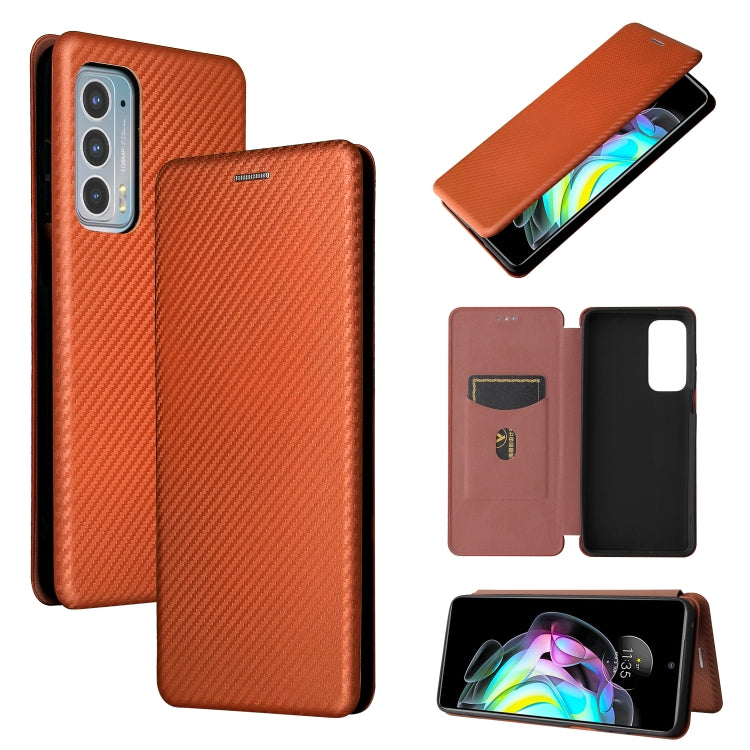 Carbon Fiber Texture Magnetic Horizontal Flip TPU + PC + PU Leather Case with Card Slot, For Motorola Edge 20, For Samsung Galaxy Z Fold3 5G, For OnePlus Nord 2 5G