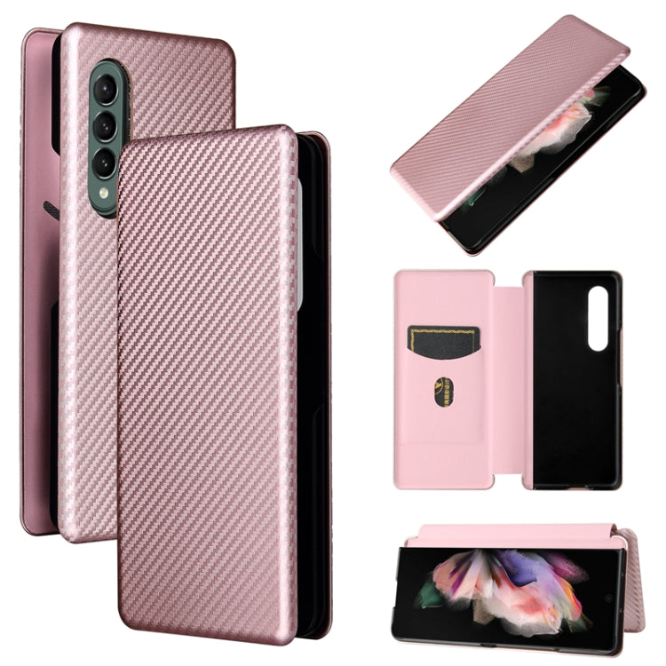 Carbon Fiber Texture Magnetic Horizontal Flip TPU + PC + PU Leather Case with Card Slot, For Motorola Edge 20, For Samsung Galaxy Z Fold3 5G, For OnePlus Nord 2 5G