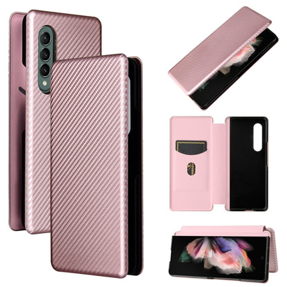 Carbon Fiber Texture Magnetic Horizontal Flip TPU + PC + PU Leather Case with Card Slot, For Motorola Edge 20, For Samsung Galaxy Z Fold3 5G, For OnePlus Nord 2 5G