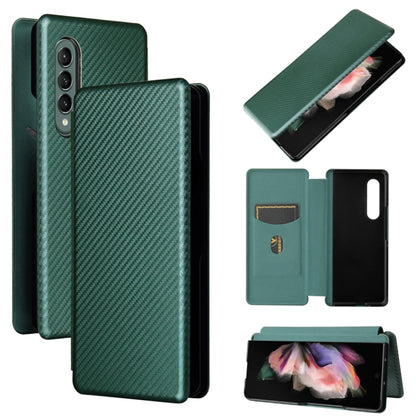 Carbon Fiber Texture Magnetic Horizontal Flip TPU + PC + PU Leather Case with Card Slot, For Motorola Edge 20, For Samsung Galaxy Z Fold3 5G, For OnePlus Nord 2 5G